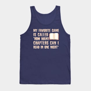 Reading Game Funny Gift For Readers Tank Top